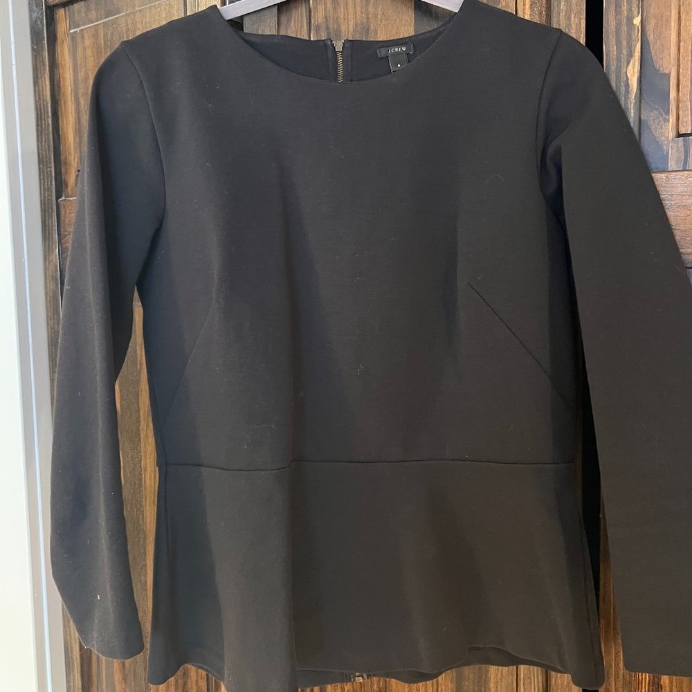 J. Crew 3/4 Sleeve Peplum Top